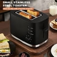 thumbnail image 4 of Fairnull 2-Slice Toaster, Black with Extra Wide Slot and 6 Shade Settings, 4 of 8