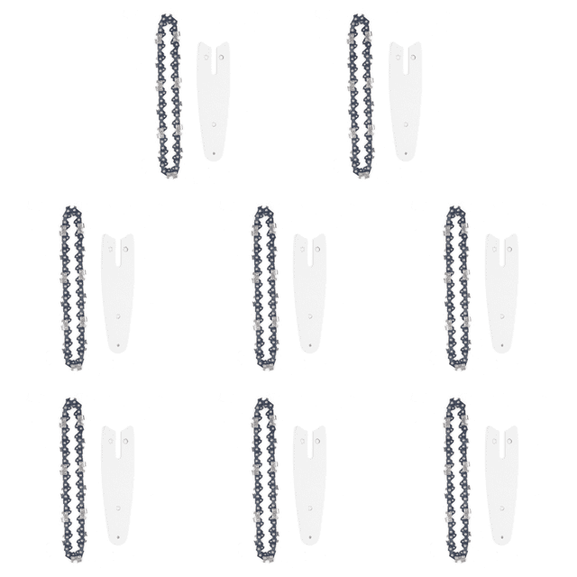 Likrtyny Hoja Cadenas Motosierra Eléctrica Afilada Metal 8 Uds. Con Placa Guía (4 Pulgadas)