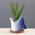thumbnail image 1 of Stylish Cartoon Cactus Ceramic Planter for Unique Patio and Garden, 1 of 2