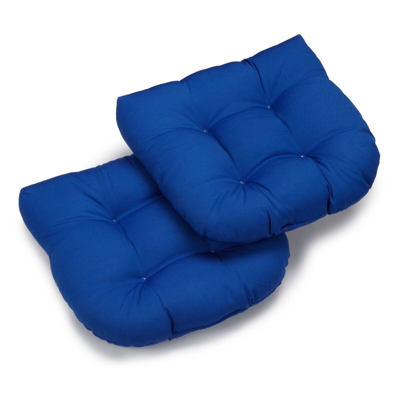 Blazing Needles Twill UShaped Indoor Chair Cushion Set of 2