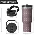thumbnail image 4 of Modern 30oz Handheld Travel Tumbler with Handle – Double Wall Stainless Steel Insulated Cup, Flip Straw Lid, Leak-Proof & BPA-Free for Hot and Cold Drinks – Durable Coffee & Juice Mug White, 4 of 7