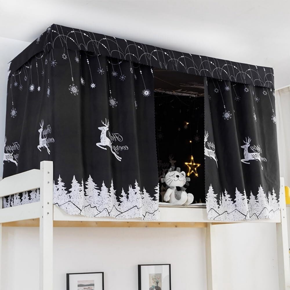 1 Panel Dorm Bunk Bed Curtain - Privacy & Blackout Curtain For Bottom Bed