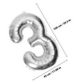 thumbnail image 2 of PENIKOKO 40 Inch Number Balloon 1 Set Silver New Year Home Decoration Families, 2 of 8