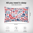 thumbnail image 4 of KLL Birds Flowers Pattern Silk Pillowcase for Hair and Skin Standard Size 20"X 30" Soft Breathable Pillow Covers for Sleeping, 4 of 7