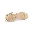 thumbnail image 4 of BLISSFUL STEP Women's Shoes Block Heel Open Toe Lace Up Crisscross Strap Party Sandals Gold 9, 4 of 7