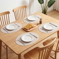 thumbnail image 3 of Placemats Set of 6 Leather Placemats for Kitchen Dining Table Decor Washable Heat Resistant Table Place Mats Beige 16.9x11.8inch, 3 of 6