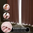 thumbnail image 6 of Deconovo Short Blackout Curtains for Small Windows Rod Pocket and Back Tab Curtains (42"x45", Coral Pink, 2 Panels), 6 of 8