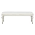thumbnail image 4 of Furniture of America Gelbero Wood Padded Bedroom Bench in White, 4 of 6