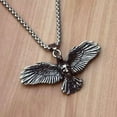 thumbnail image 2 of HOOUN Men Silver Skull Eagle Pendant Animal Necklace Punk Rock Biker Jewelry Chain 24", 2 of 4