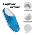 thumbnail image 5 of Xecao Winter With Snowflakes Print Cotton Slippers Fuzzy Warm Cozy Slippers Non Slip House Slippers For Indoor Outdoor Cotton Slippers House Slippers-13, 5 of 7