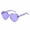 Purple, variant on Solacol Heart Shaped Rimless Female Sunglasses, Transparent Candy Color
