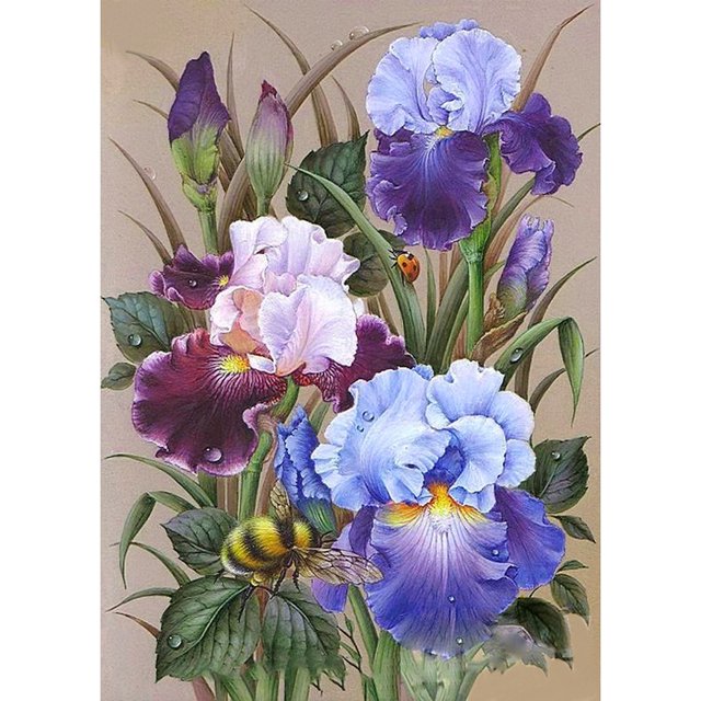 Cuadros Decorativos 5D bricolaje taladro completo diamante pintura flores punto de cruz bordado mosaico DQrwqpou Nuevos Originales