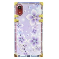 Designed for iPhone Xr Case for Girls Women, Slim Shockproof Heavy Duty for Girls Women Sparkle Shining Glitter Luxury TPU Cover for iPhone Xr, Lilac
