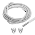 thumbnail image 1 of Uxcell 1/2 Clear Vinyl Coated Wire Rope 20ft Galvanized Steel with 2PCS M12 Loop Sleeves, 1 of 7