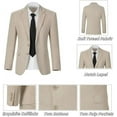 thumbnail image 2 of Lycody Boys Blazer Coat Classic Jacket for TeenageWedding Retro Herringbone Casual 2 Button Jacket Formal Tweed Patterned Sport Coat, 2 of 7