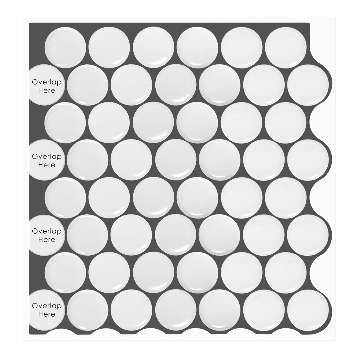 1x Wallpaper  Mosaic Tile Self Adhesive Sticker Kitchen Decor Wall Paper