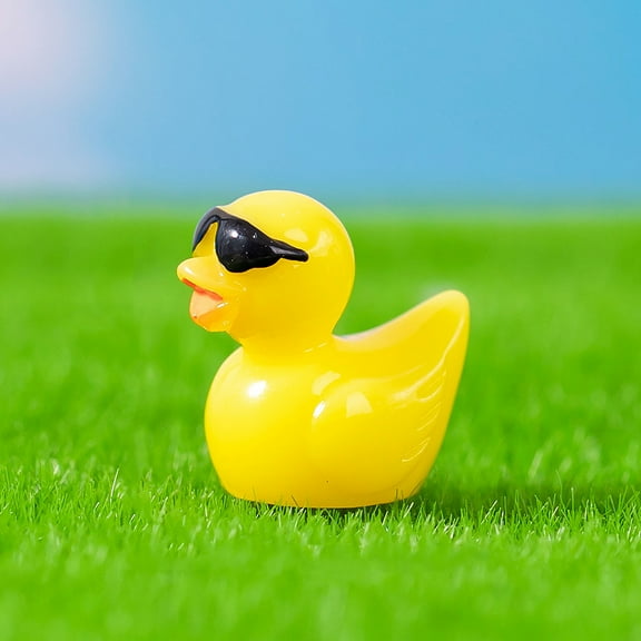 WHAMVOX Yellow Resin Duck Decoration for Garden Outdoor Decor Little 20 Pieces 0.5 inch