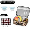 thumbnail image 5 of Brown and Beige Leopard Print Insulated Lunch Bag Teens,Bento School Lunch Bag for Teens for Work,Picnic or Travel 10.6x7.7x4.3 Inches,12 Can Capacity, 5 of 6