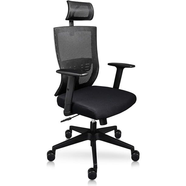 Silla de Oficina Ejecutiva I SEATING Trento Cabecera, Reclinable, con Cabecera Ajustable y Soporte Lumbar