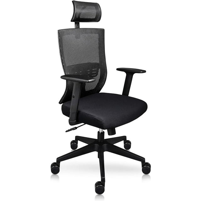 Silla de Oficina Ejecutiva I SEATING Trento Cabecera, Reclinable, con Cabecera Ajustable y Soporte Lumbar