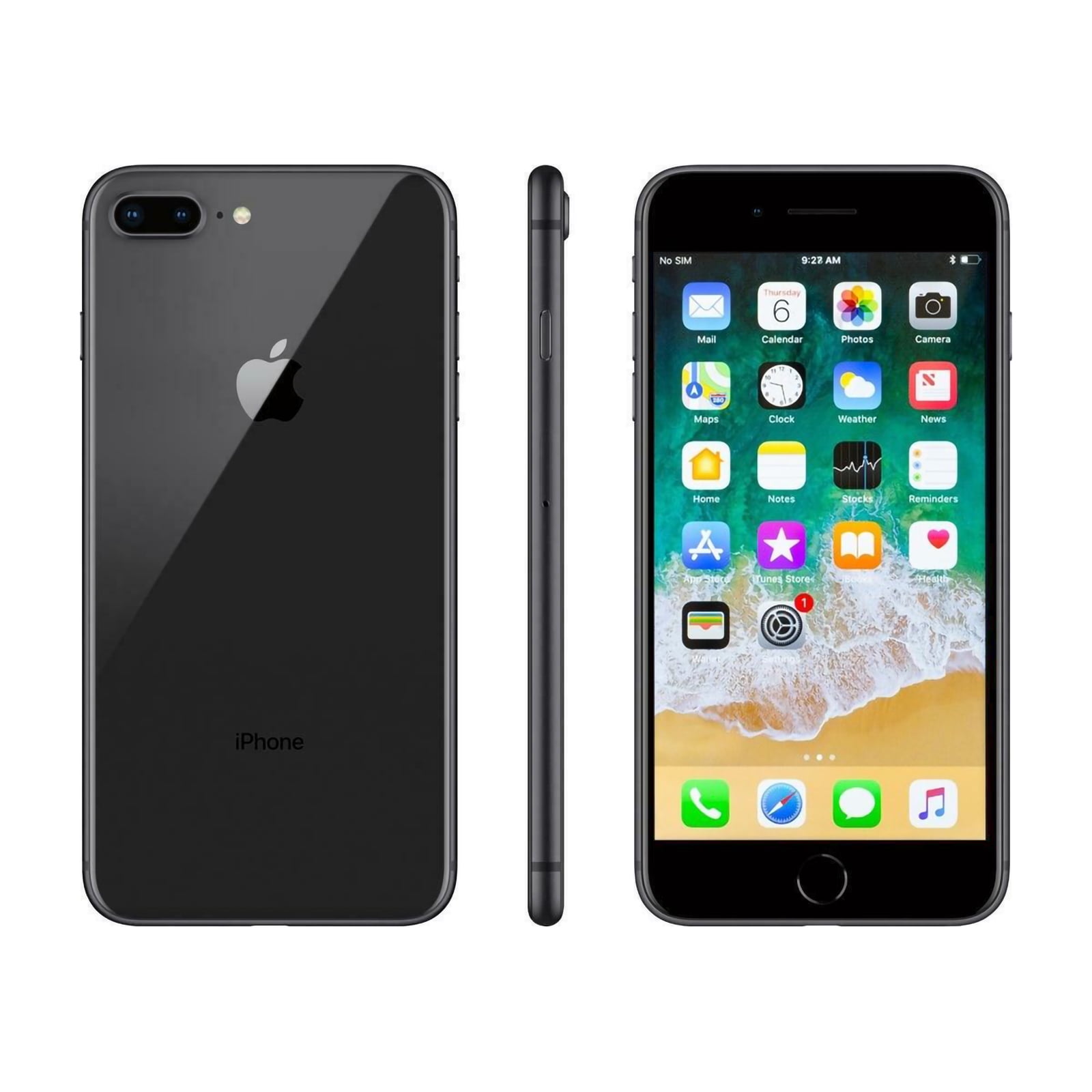 Restored Apple 8 256 GB Smartphone, 5.5" LCD Full HD x 1920, 3 GB RAM, iOS 11, 4G, Space Gray (Refurbished) - Walmart.com