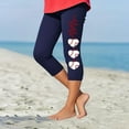 thumbnail image 2 of Fjofpr Girls Pants Size 7 Toddler Kids Fashion Baesball Print Summer Leisure Yoga Sports Frenum Cropped Pants Navy 8 Years, 2 of 4