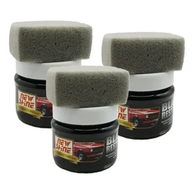 Paquete 3 Black Restorer New Shine | Restaurador de Plásticos Negros para Auto