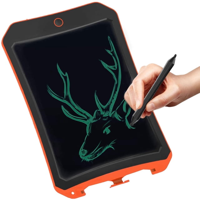 8.5 Pouces Tablette Graphique pour les Enfants, Portable Réutilisable Effaçable Ewriter, Aîné Message Board, Doodle Board Écriture Numérique pour 5-9 Ans Garçons École (Orange)