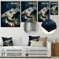thumbnail image 4 of Designart "Frosted River and Mountain Gold I" Landscape Forest River Mountains Metal Wall Art, 4 of 5