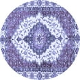 thumbnail image 1 of Ahgly Company Indoor Round Abstract Blue Modern Area Rugs, 4' Round, 1 of 4