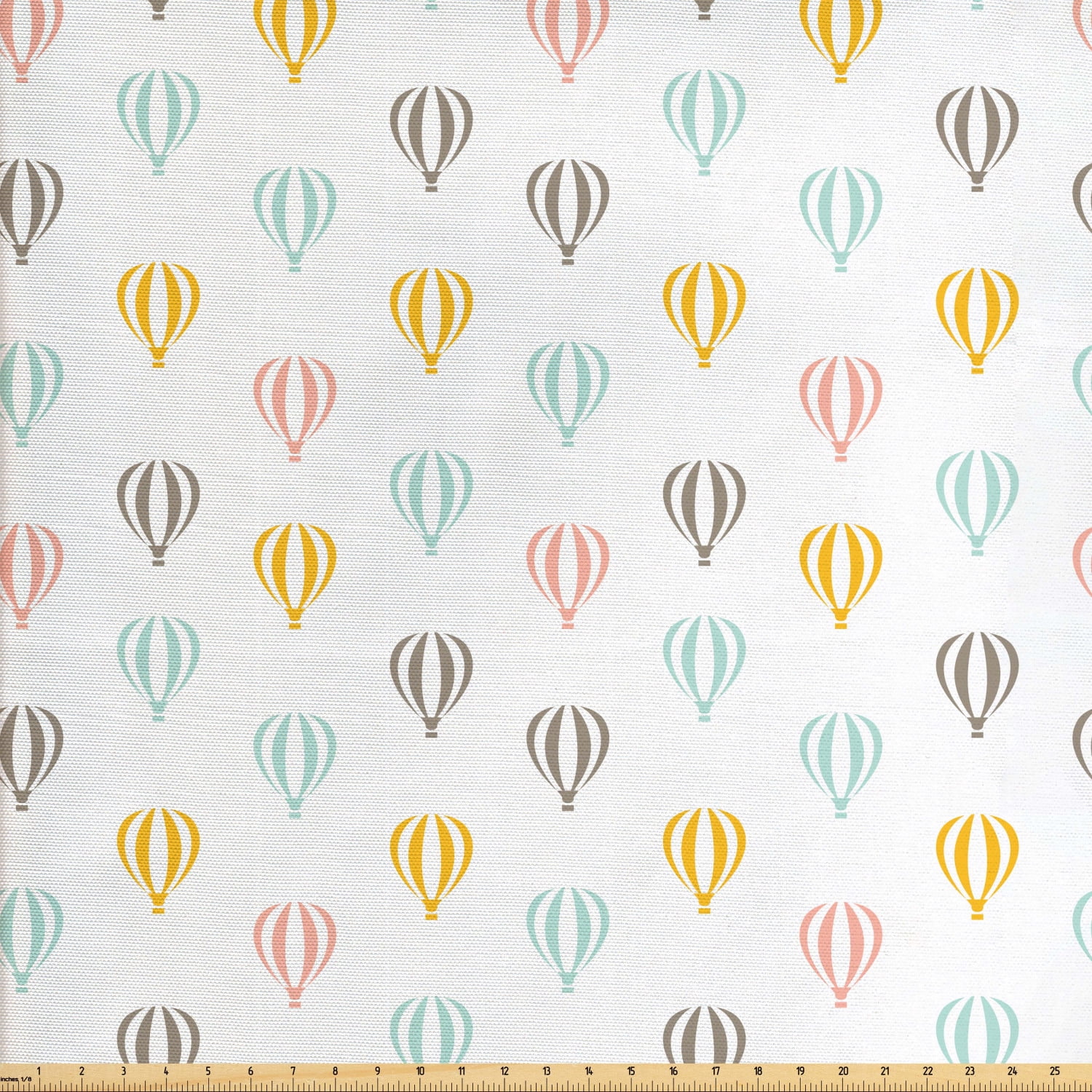 Adventure Nursery Fabric by The Yard, Minimalist Hot Air Balloons