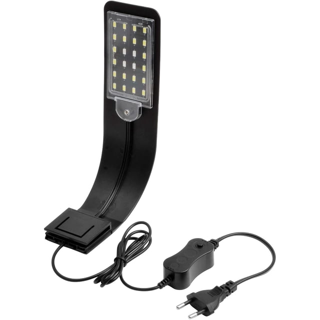 Clip de iluminación de acuario LED, lámpara de acuario ultrafina con luz blanca y azul, luz de acuario de 24 LED MFZFUKR MZQ-0771-1