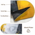 thumbnail image 6 of Abstract Color Block Round Rugs for Living Room 6ft Yellow Block Gradient Gray Modern Non Slip Circle Rug Washable Low-Profile Indoor Carpet for Bedroom, Dining Room, Bathroom, 6 of 9
