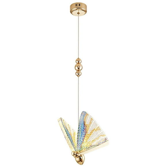Cute Butterfly Chandelier Lamp Pendant Light for Cafe Restaurant Living Room Colorful S White