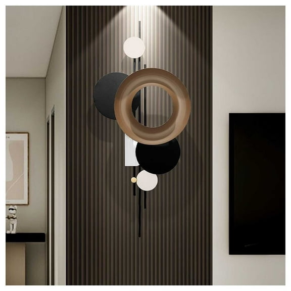 Large Metal Wall Decor,Modern Metal Wall Art Sculptures,3D Creative Handmade Metal Wall Hanging, Wall Decoration for Bathroom Bedroom Living Room Kitchen Terrace