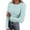 Mint Green, variant on Hanen Long Sleeve Womens Tops Casual Women's Printing Casual Round Neck Long Sleeve Tops T-shirt Blouses Athletic Sweatshirts for Women