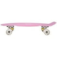 thumbnail image 3 of Rekon 22" Complete Mini Cruiser Plastic Skateboard (Glow in Dark Pink w/ LED Wheels), 3 of 8