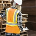 thumbnail image 2 of Pioneer Women's Custom Fit Hi-Vis Mesh Back Safety Vest  - Color:  Hi-Vis Orange  - Size: L, 2 of 2