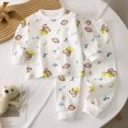 thumbnail image 2 of TOWED22 Baby Boy Clothes 3 6 12 18 24 Months 3T 4T 5T Fall Winter Outfit Embroidery Long Sleeve Romper Pants Set Size:5-6 Y,Color:Yellow, 2 of 5