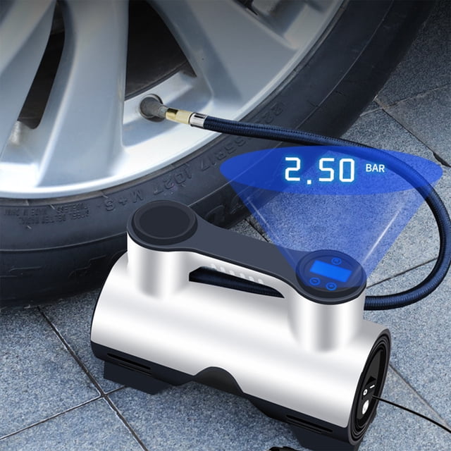 Fiudx Inflador de Neumáticos Portátil, Inflado Rápido, Pantalla Táctil Digital, Luz Led, para Coche, Motocicleta y Bicicleta, Cómodo para Uso Nocturno, 20,5 X 15 X 9 Cm