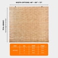 thumbnail image 5 of Backyard X-Scapes Reed Blinds Manual Roll-Up Cord Free Roman Shades, Natural, 60" W x 72" H, 5 of 7
