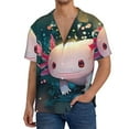 thumbnail image 3 of Fotbe Whimsical Axolotl Fantasy print Short Sleeve Button Down Shirts for Men Casual Summer Beach Wrinkle Free Shirt-XX-Large, 3 of 7