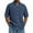 Navy, variant on OGLCCG Men's Button Down Shirts Waffle Knit Short Sleeve Casual Summer Tshirts Solid Color Loose Fit Collared Vacation Beach Shirts,XXL,Green