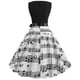thumbnail image 4 of ICHUANYI Clearance Women's Summer Sleeveless O Neck Vintage Print Splicing Party Dress(Black, S) ICHUANYI WER2023081004342, 4 of 6