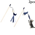 thumbnail image 1 of 2PCS Cat Wand Toys Interactive Cat Bell Toys Fake Feather Kitten Toys, 1 of 10