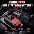 thumbnail image 3 of Lolseas Car Jump Starter with Air Compressor, 4500A Car Battery Jump Starter for 9.0L Gasoline/8.0L Diesel Engines, 150PSI PortableTire Inflator, Power Bank, 3 of 12