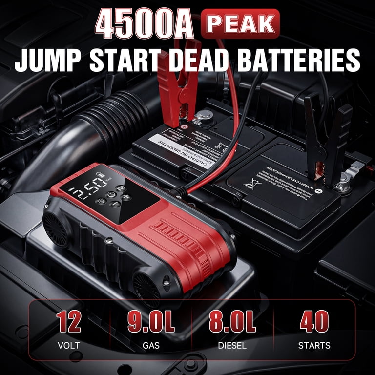 Lolseas 4500A Jump Starter with 150PSI Air Compressor photo 2