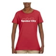 thumbnail image 2 of Old School Speaker City Movie Pop Culture Womens Graphic T-Shirt, Red, Small, 2 of 3