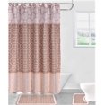 thumbnail image 2 of DIAMOND TAUPE / TAN 15-piece Hotel Bathroom Sets - 2 Non-Slip Bath Mats Rugs Fabric Shower Curtain 12-Hooks, 2 of 2