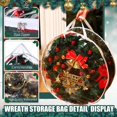 thumbnail image 2 of []  Wreath Plastic Storage Bags Christmas Clear Wreath Storage Bags  Container with Dual Zippers and Handles Case for Seasonal Holiday Garland(2pcs), 2 of 6